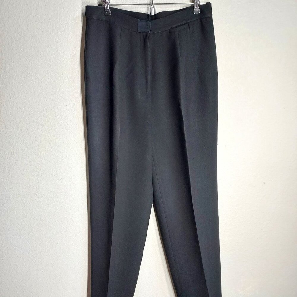 G Essential Pleated Women's Slacks Dress Pants Lined - Black - Size 2
